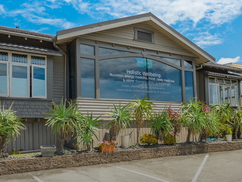 front of Global Health Clinics building