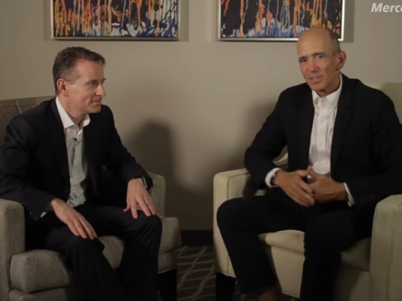 James Carroll and Joseph Mercola during interview
