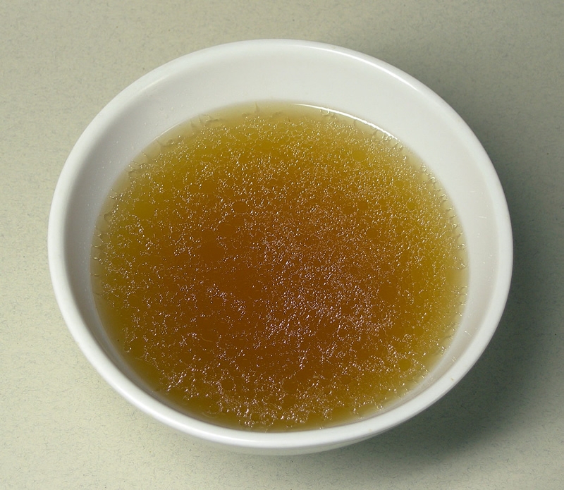 bowl of clear soup broth