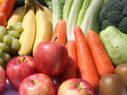 Apples, Bananas, Grapes, Carrots, Broccoli, Cabbage, Pepper, Kiwi