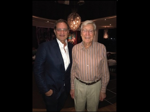 Neil Riordan and Bernie Marcus standing side by side