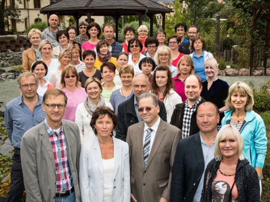 group photo of staff at Klinik im Leben