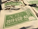 tote bags with Acres Eco-Ag logo