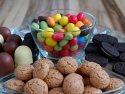 cookies, chocolate candy, M&Ms