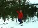 David Attenborough walking through snow-covered forest