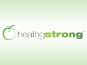 HealingStrong logo: text says HealingStrong with illustration of an apple 