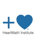 HeartMath logo: blue plus sign on left, blue heart shape on right; text says: HeartMath Institute