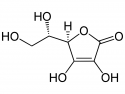 chemical formula illustration of L-ascorbic acid