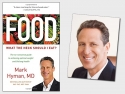 Book cover of What The Heck Should I Eat and photo of Mark Hyman