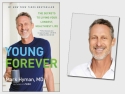 Mark Hyman and cover of his book "Young Forever"
