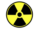 black an yellow round symbol for radioactivity